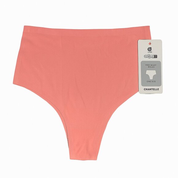 Chantelle SoftStretch High Waist Thong Seamless Underwear Rose Pink One Size NWT - Picture 1 of 7